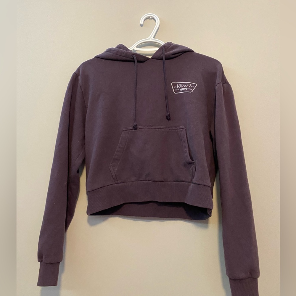 Purple cropped vans hoodie